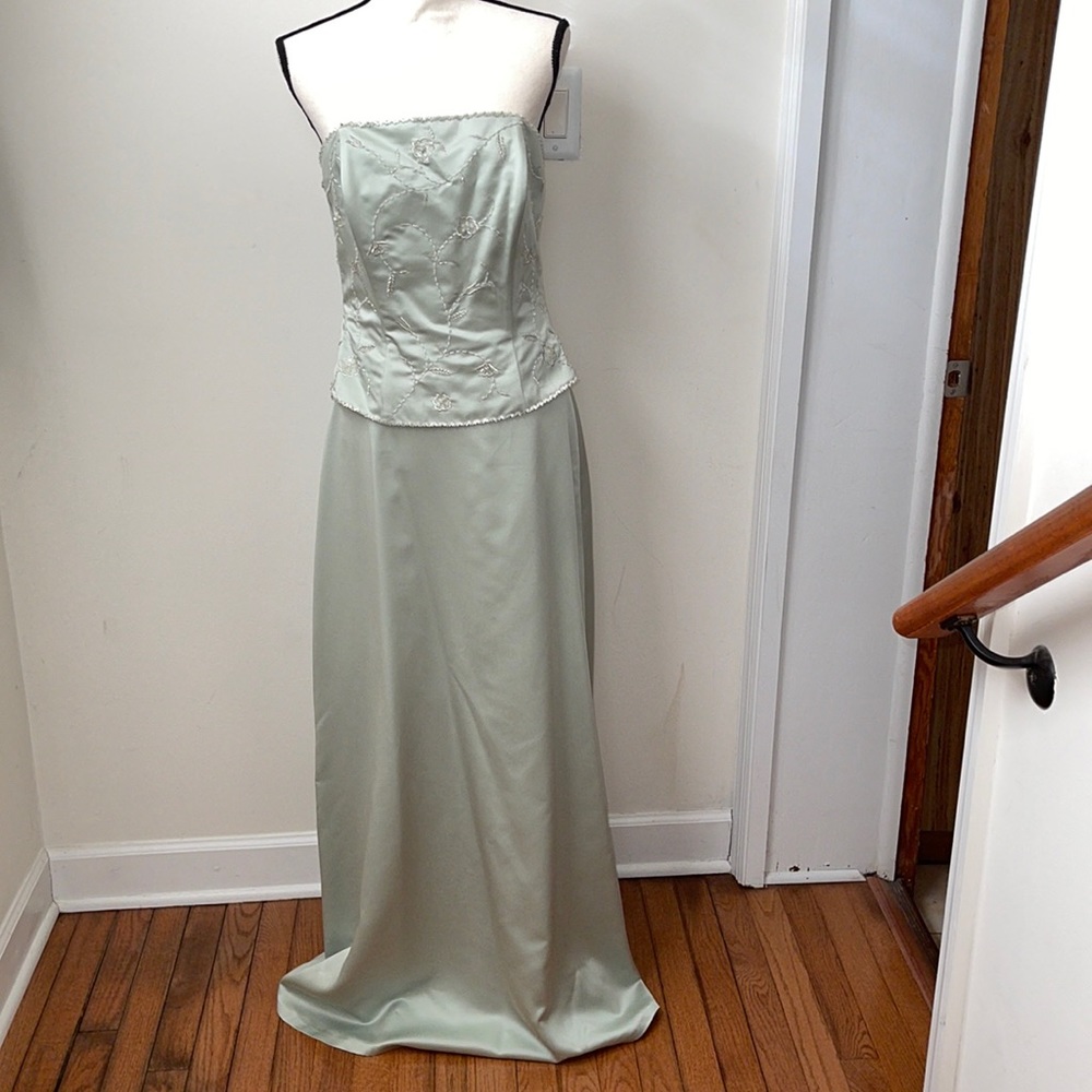 Two Piece Bridesmaids Prom Dress